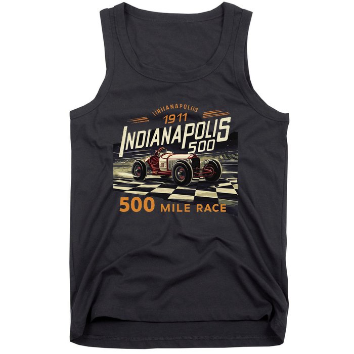 Indianapolis Indiana State 500 Race Car Formula Racing Car Tank Top