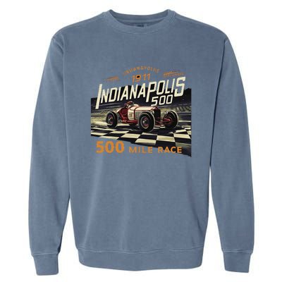 Indianapolis Indiana State 500 Race Car Formula Racing Car Garment-Dyed Sweatshirt