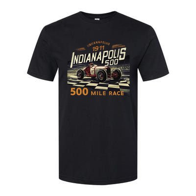 Indianapolis Indiana State 500 Race Car Formula Racing Car Softstyle CVC T-Shirt