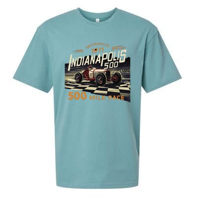 Indianapolis Indiana State 500 Race Car Formula Racing Car Sueded Cloud Jersey T-Shirt