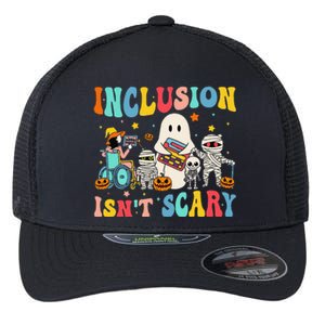 Inclusion IsnT Scary Teacher Skeleton Ghost Cute Halloween Gift Flexfit Unipanel Trucker Cap