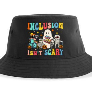 Inclusion IsnT Scary Teacher Skeleton Ghost Cute Halloween Gift Sustainable Bucket Hat