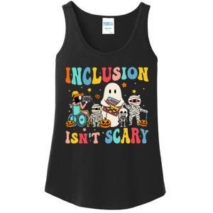 Inclusion IsnT Scary Teacher Skeleton Ghost Cute Halloween Gift Ladies Essential Tank