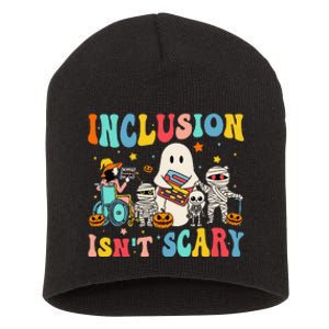 Inclusion IsnT Scary Teacher Skeleton Ghost Cute Halloween Gift Short Acrylic Beanie