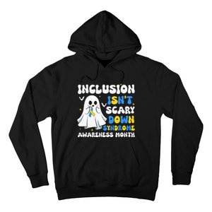 Inclusion Isnt Scary Down Syndrome Awareness Yellow And Blue Hoodie