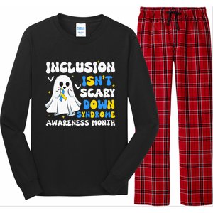 Inclusion Isnt Scary Down Syndrome Awareness Yellow And Blue Long Sleeve Pajama Set