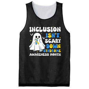 Inclusion Isnt Scary Down Syndrome Awareness Yellow And Blue Mesh Reversible Basketball Jersey Tank