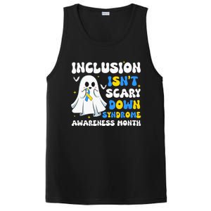 Inclusion Isnt Scary Down Syndrome Awareness Yellow And Blue PosiCharge Competitor Tank