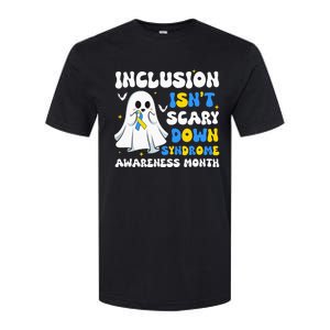 Inclusion Isnt Scary Down Syndrome Awareness Yellow And Blue Softstyle CVC T-Shirt