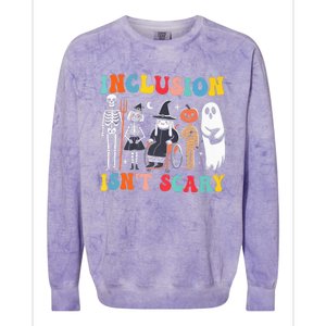 Inclusion IsnT Scary Slp Halloween Sped Teacher Ghost Mummy Colorblast Crewneck Sweatshirt