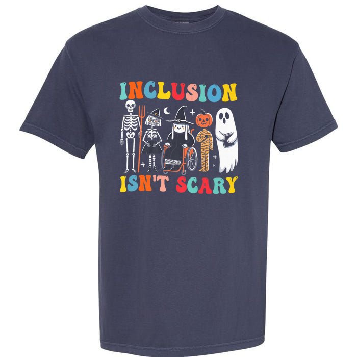 Inclusion IsnT Scary Slp Halloween Sped Teacher Ghost Mummy Garment-Dyed Heavyweight T-Shirt