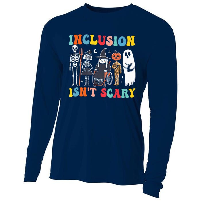 Inclusion IsnT Scary Slp Halloween Sped Teacher Ghost Mummy Cooling Performance Long Sleeve Crew