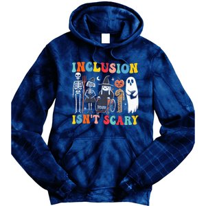 Inclusion IsnT Scary Slp Halloween Sped Teacher Ghost Mummy Tie Dye Hoodie