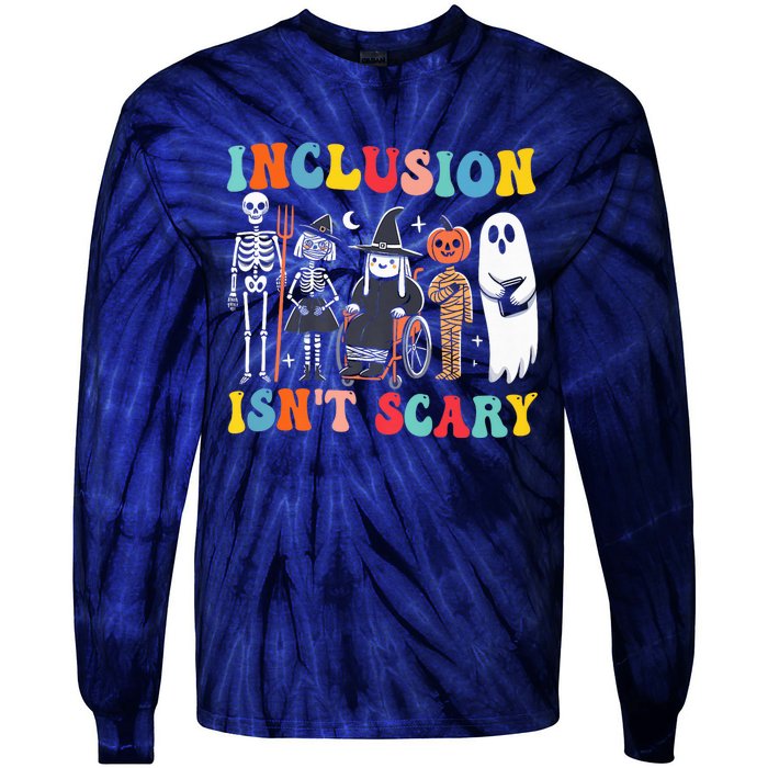 Inclusion IsnT Scary Slp Halloween Sped Teacher Ghost Mummy Tie-Dye Long Sleeve Shirt