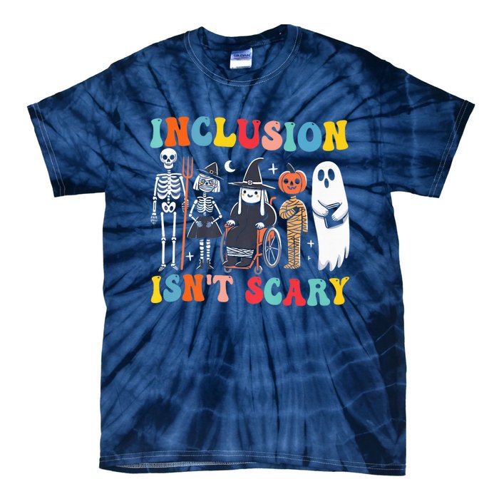 Inclusion IsnT Scary Slp Halloween Sped Teacher Ghost Mummy Tie-Dye T-Shirt