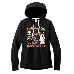 Inclusion IsnT Scary Slp Halloween Sped Teacher Ghost Mummy Women's Fleece Hoodie