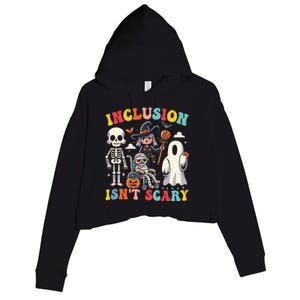 Inclusion IsnT Scary Slp Halloween Sped Teacher Ghost Mummy Crop Fleece Hoodie