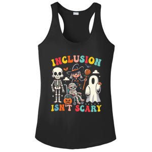 Inclusion IsnT Scary Slp Halloween Sped Teacher Ghost Mummy Ladies PosiCharge Competitor Racerback Tank