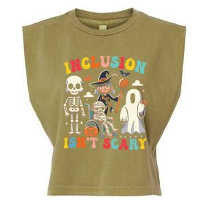 Inclusion IsnT Scary Slp Halloween Sped Teacher Ghost Mummy Garment-Dyed Women's Muscle Tee