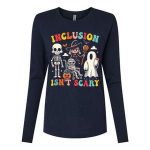 Inclusion IsnT Scary Slp Halloween Sped Teacher Ghost Mummy Womens Cotton Relaxed Long Sleeve T-Shirt