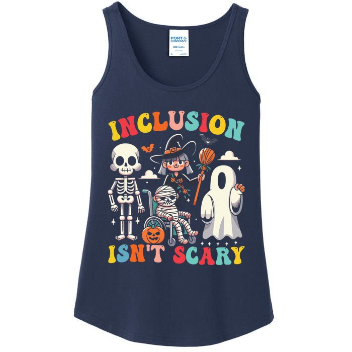 Inclusion IsnT Scary Slp Halloween Sped Teacher Ghost Mummy Ladies Essential Tank