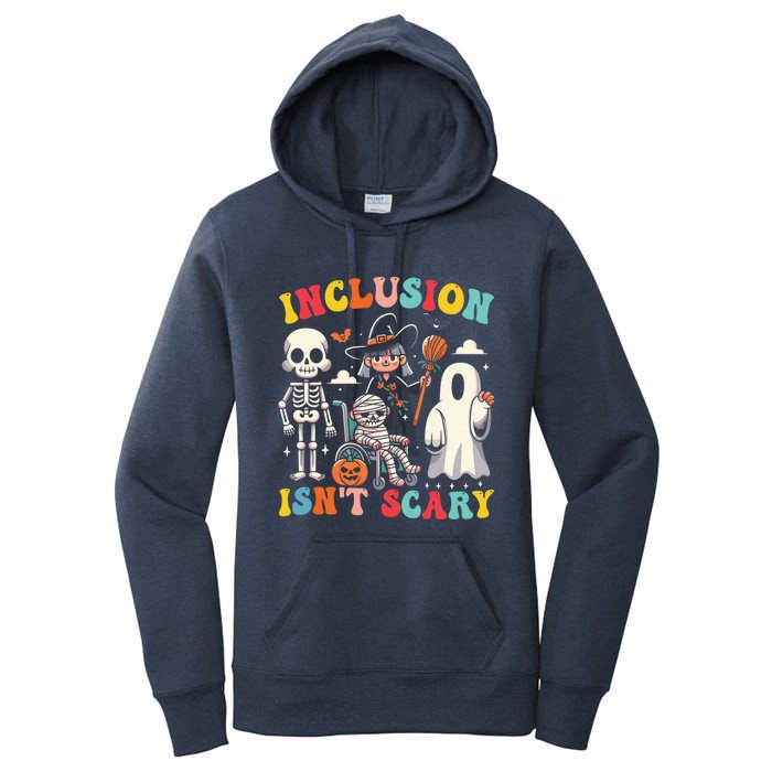 Inclusion IsnT Scary Slp Halloween Sped Teacher Ghost Mummy Women's Pullover Hoodie