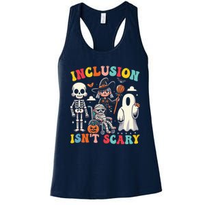 Inclusion IsnT Scary Slp Halloween Sped Teacher Ghost Mummy Women's Racerback Tank