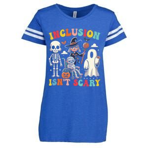 Inclusion IsnT Scary Slp Halloween Sped Teacher Ghost Mummy Enza Ladies Jersey Football T-Shirt