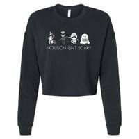 Inclusion IsnT Scary Slp Halloween Sped Teacher Ghost Mummy Cropped Pullover Crew