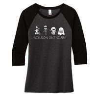 Inclusion IsnT Scary Slp Halloween Sped Teacher Ghost Mummy Women's Tri-Blend 3/4-Sleeve Raglan Shirt