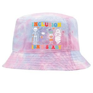 Inclusion IsnT Scary Slp Halloween Sped Teacher Ghost Mummy Tie-Dyed Bucket Hat