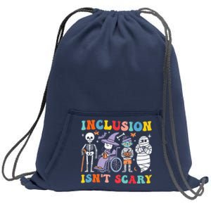 Inclusion IsnT Scary Slp Halloween Sped Teacher Ghost Mummy Sweatshirt Cinch Pack Bag