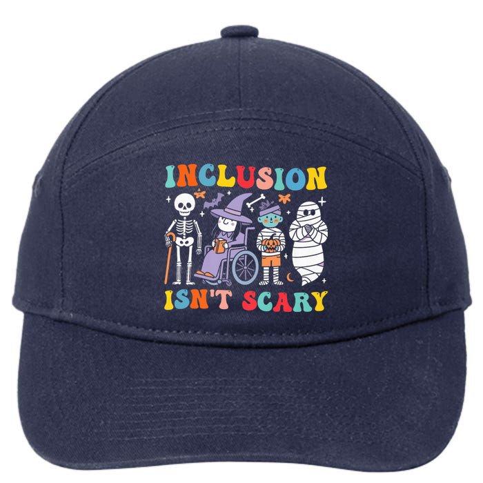 Inclusion IsnT Scary Slp Halloween Sped Teacher Ghost Mummy 7-Panel Snapback Hat