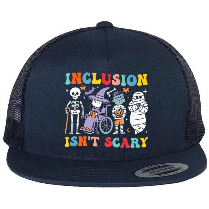 Inclusion IsnT Scary Slp Halloween Sped Teacher Ghost Mummy Flat Bill Trucker Hat