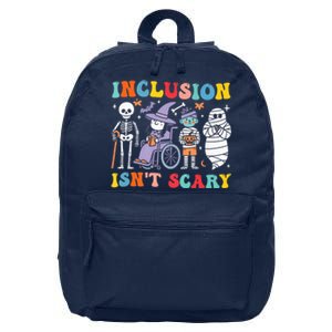 Inclusion IsnT Scary Slp Halloween Sped Teacher Ghost Mummy 16 in Basic Backpack