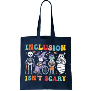 Inclusion IsnT Scary Slp Halloween Sped Teacher Ghost Mummy Tote Bag