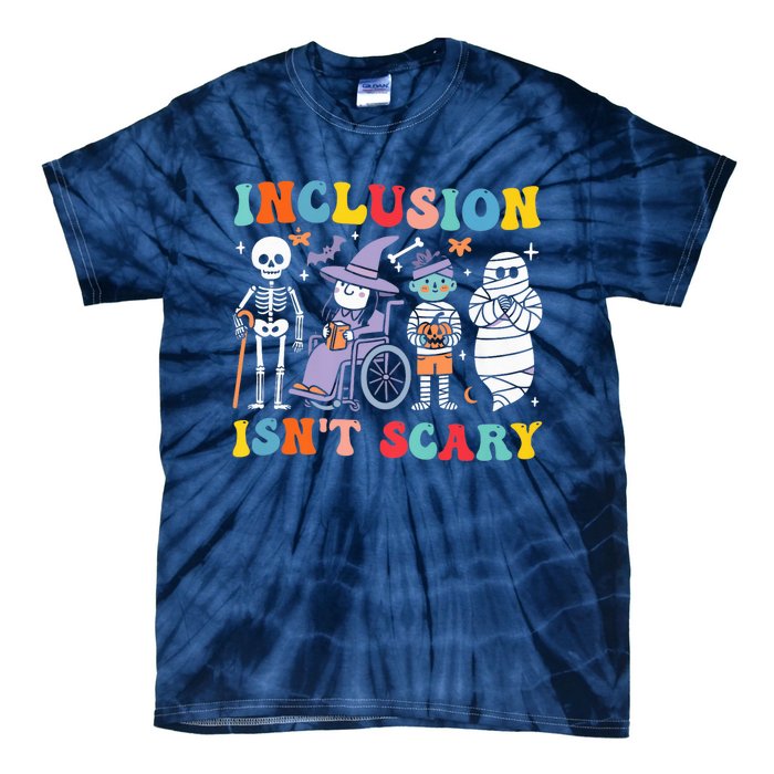 Inclusion IsnT Scary Slp Halloween Sped Teacher Ghost Mummy Tie-Dye T-Shirt