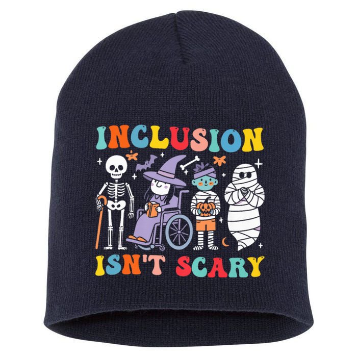 Inclusion IsnT Scary Slp Halloween Sped Teacher Ghost Mummy Short Acrylic Beanie