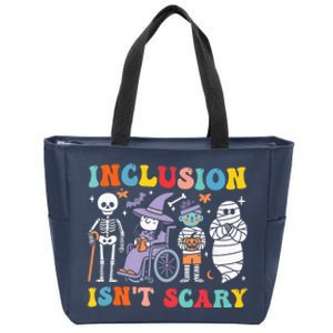 Inclusion IsnT Scary Slp Halloween Sped Teacher Ghost Mummy Zip Tote Bag