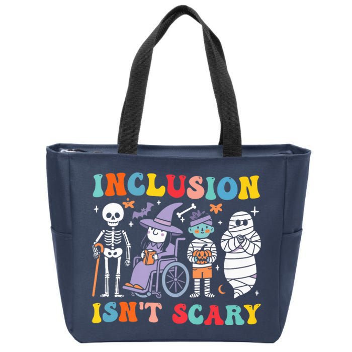 Inclusion IsnT Scary Slp Halloween Sped Teacher Ghost Mummy Zip Tote Bag