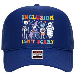 Inclusion IsnT Scary Slp Halloween Sped Teacher Ghost Mummy High Crown Mesh Back Trucker Hat