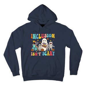 Inclusion IsnT Scary Teacher Skeleton Ghost Cute Halloween Hoodie