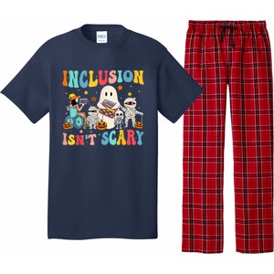 Inclusion IsnT Scary Teacher Skeleton Ghost Cute Halloween Pajama Set