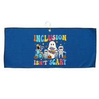 Inclusion IsnT Scary Teacher Skeleton Ghost Cute Halloween Large Microfiber Waffle Golf Towel