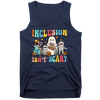 Inclusion IsnT Scary Teacher Skeleton Ghost Cute Halloween Tank Top