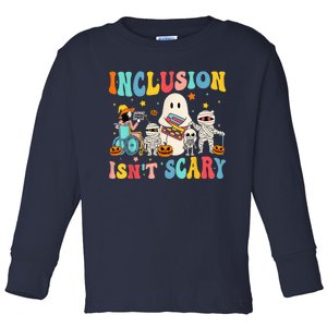 Inclusion IsnT Scary Teacher Skeleton Ghost Cute Halloween Toddler Long Sleeve Shirt