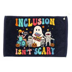 Inclusion IsnT Scary Teacher Skeleton Ghost Cute Halloween Grommeted Golf Towel