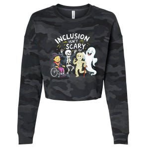 Inclusion IsnT Scary Teacher Skeleton Ghost Cute Halloweeninclusion IsnT Scary Cropped Pullover Crew