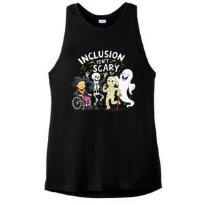 Inclusion IsnT Scary Teacher Skeleton Ghost Cute Halloweeninclusion IsnT Scary Ladies PosiCharge Tri-Blend Wicking Tank