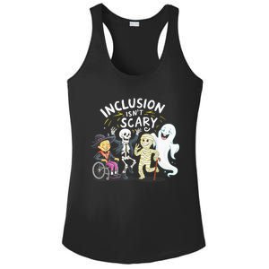 Inclusion IsnT Scary Teacher Skeleton Ghost Cute Halloweeninclusion IsnT Scary Ladies PosiCharge Competitor Racerback Tank